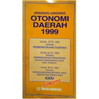 Undang-undang Otonomi Daerah 1999